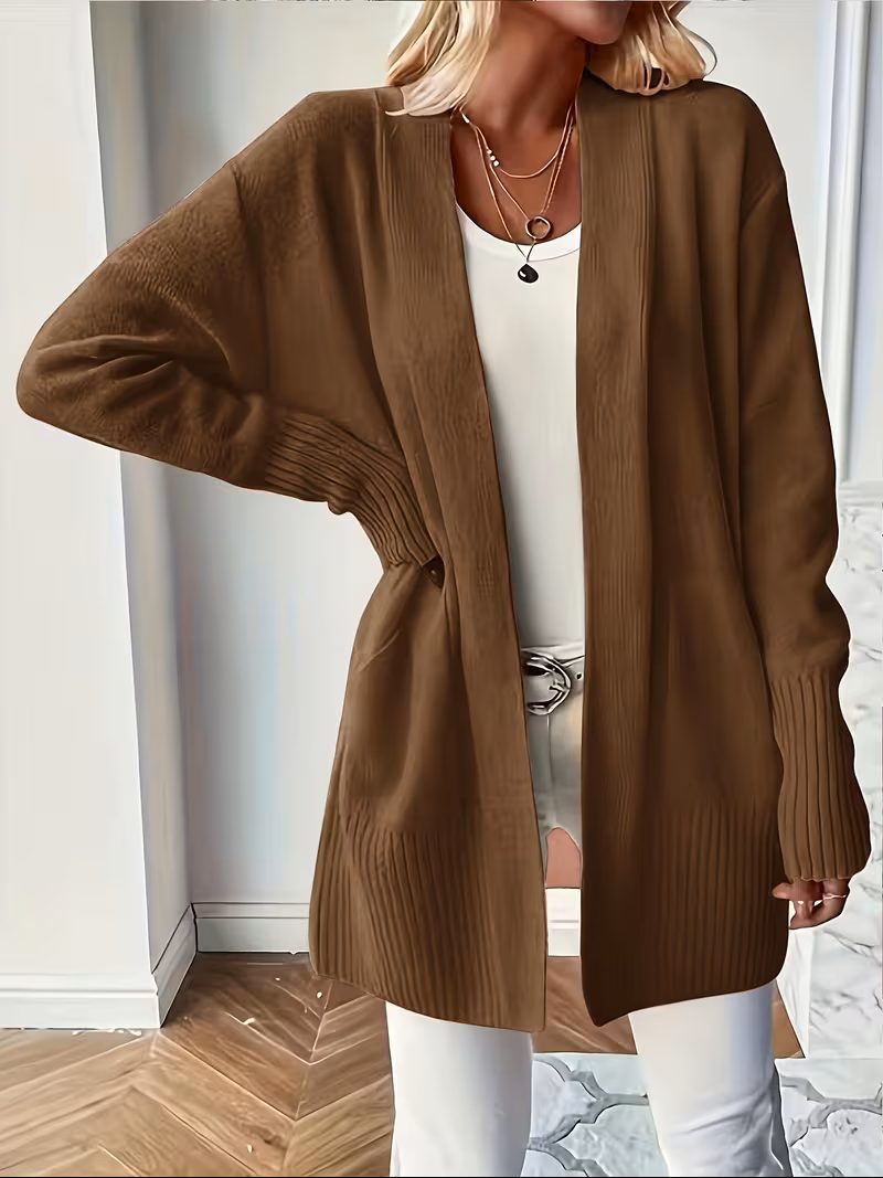 Open Front Long Cardigan for Women