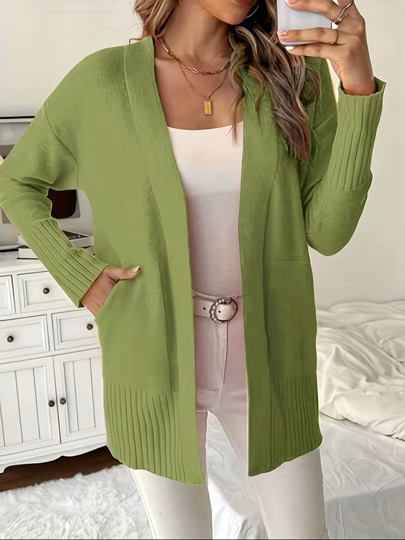 Open Front Long Cardigan for Women
