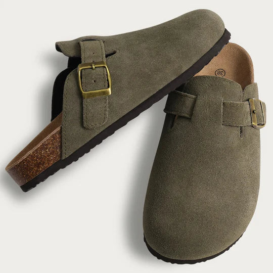 Women's  Suede Cork Slippers