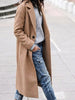 Oversized Button-Up Winter Coat with Lapel
