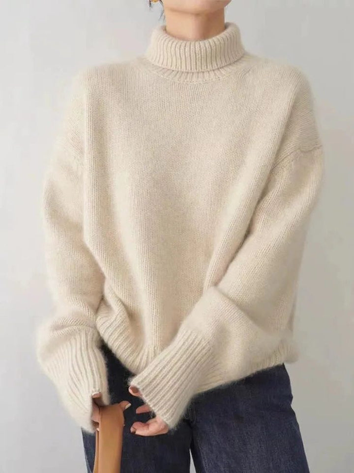 Cashmere Oversized Sweater with Turtleneck for Women