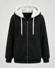 Oversized Hooded Fleece Jacket with Drawstrings for Women