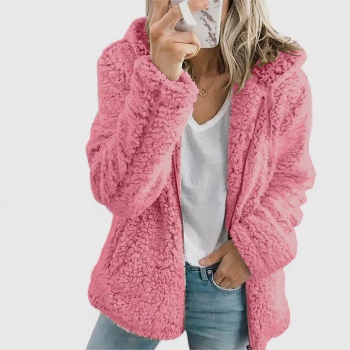 Oversized Teddy Fleece Jacket for Women