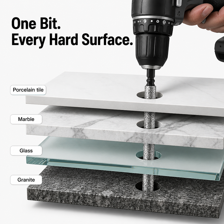Dry Diamond Drill Bit for Tiles, Marble and Glass – No Water Required