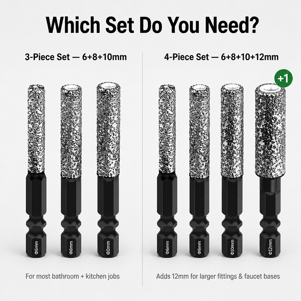 Dry Diamond Drill Bit for Tiles, Marble and Glass – No Water Required