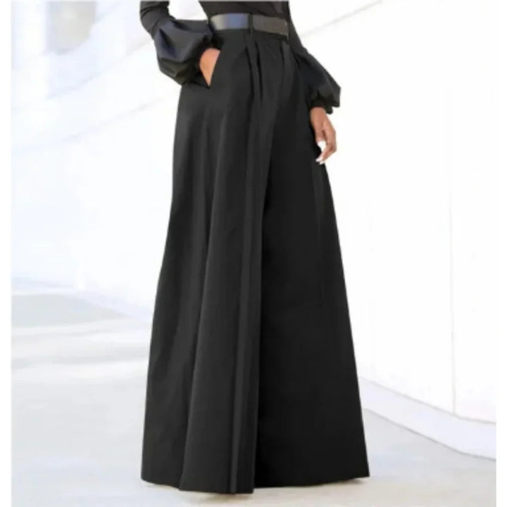 Women’s Wide-Leg Trousers – Solid Color Elegance for Every Occasion