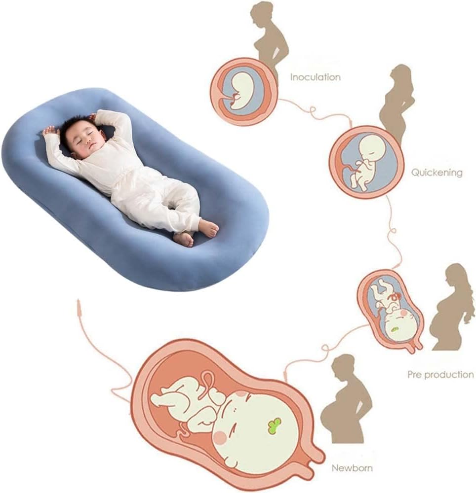 Baby Lounger Pillow - Soft Cotton | Nest for Babies 0-24 Months