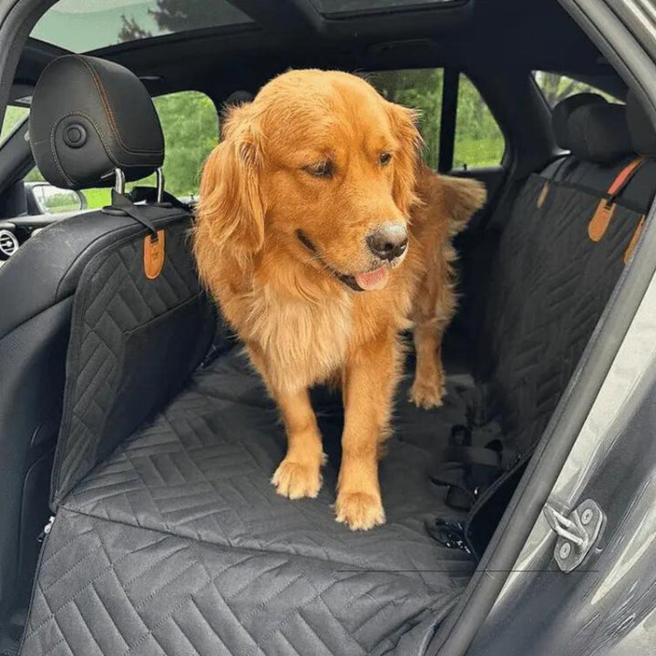 Waterproof Dog Back Seat Extender with Rigid Base and Memory Foam Bed