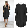 Chloe | Plus Size Midi Dress with Pockets Oversized Casual Comfort