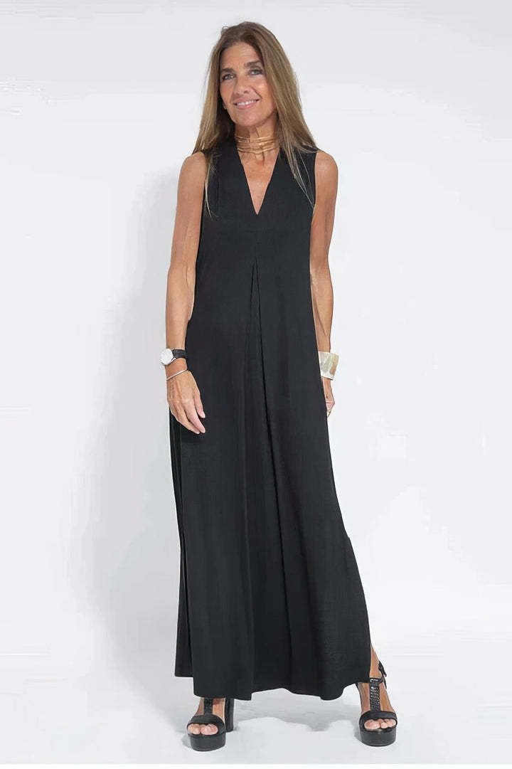 Charlotte | Plus Size Sleeveless Maxi Dress V-Neck Casual Elegant