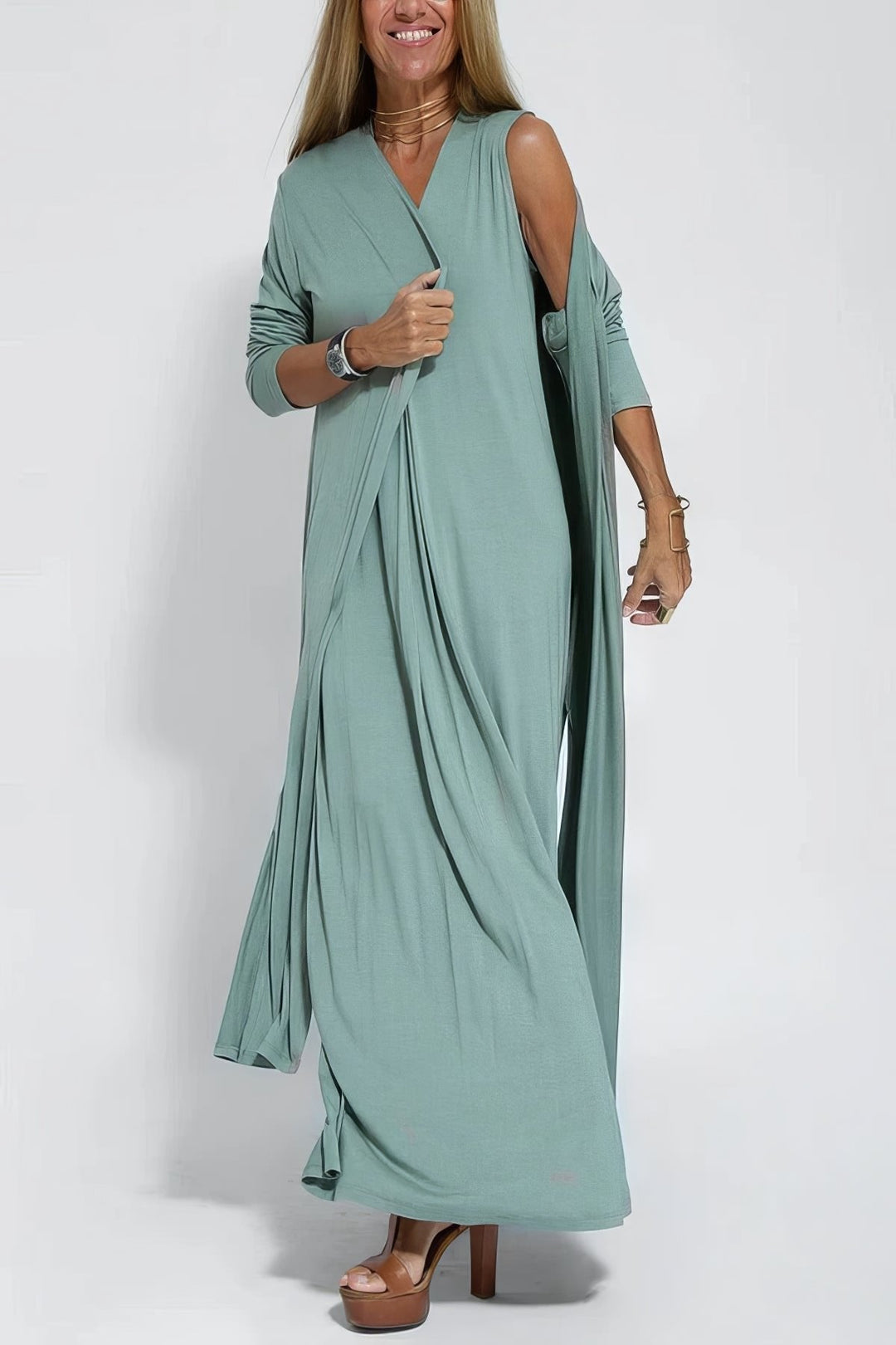 Charlotte | Plus Size Sleeveless Maxi Dress V-Neck Casual Elegant