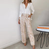 Eleanor | Plus Size Two Piece Set Button Up Shirt Wide Leg Pants