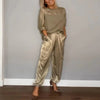 Charlotte | Plus Size Two Piece Set Cargo Pants Drawstring Utility
