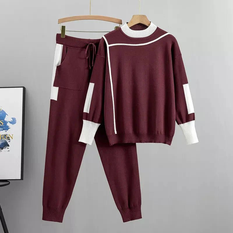 Evelyn | Plus Size Women's Tracksuit Set Two Piece Sweater Pants