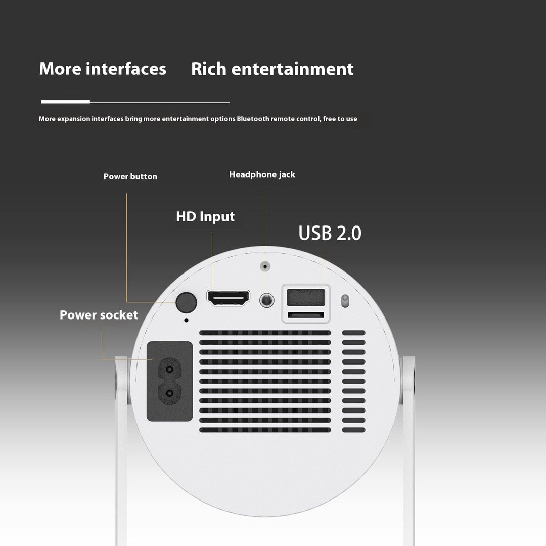 Portable Projector with Outdoor Screen Ultra Short Throw Compact Design and 180° Rotation Stand