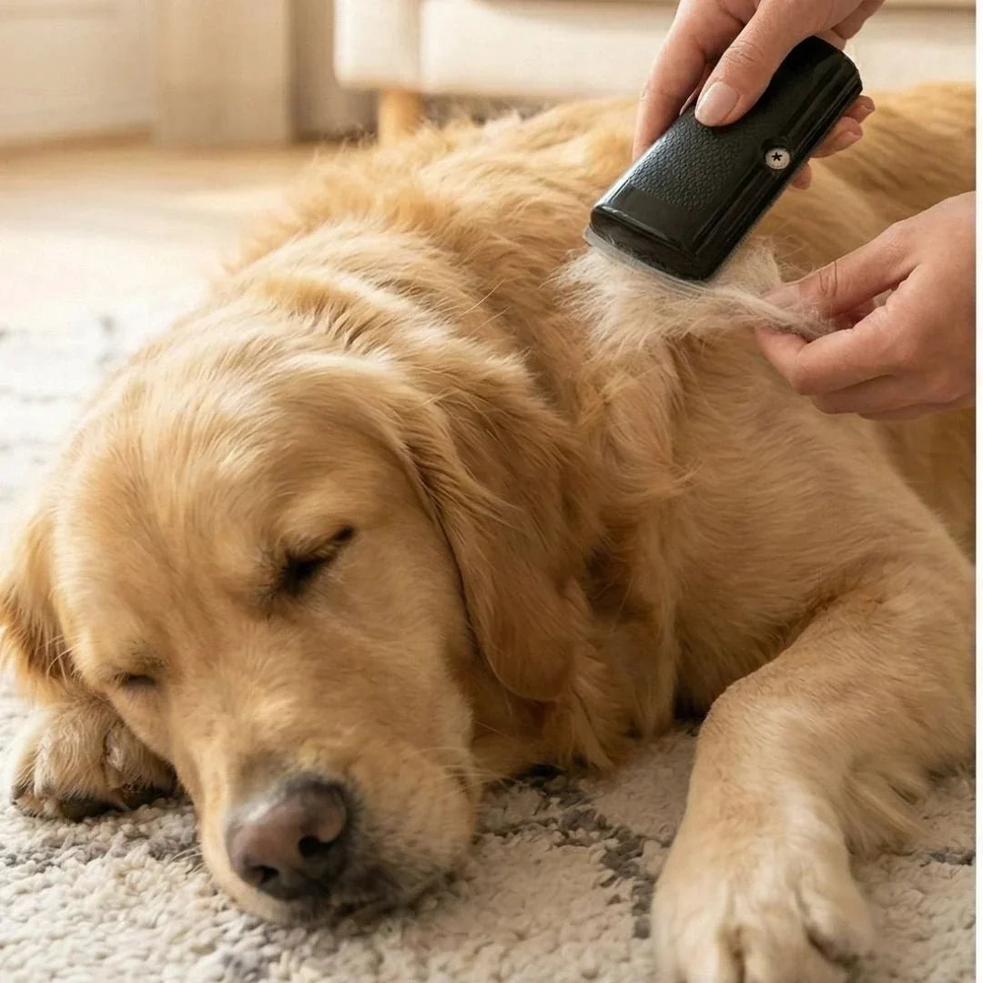 GlowBrush Dematting Comb for Dogs and Cats — Removes Loose Undercoat