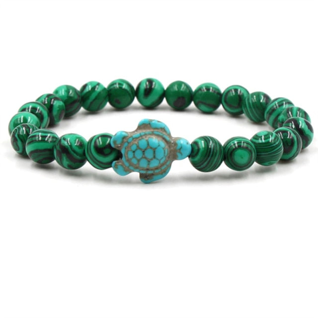 Unique Natural Stone Beaded Turtle Bracelets