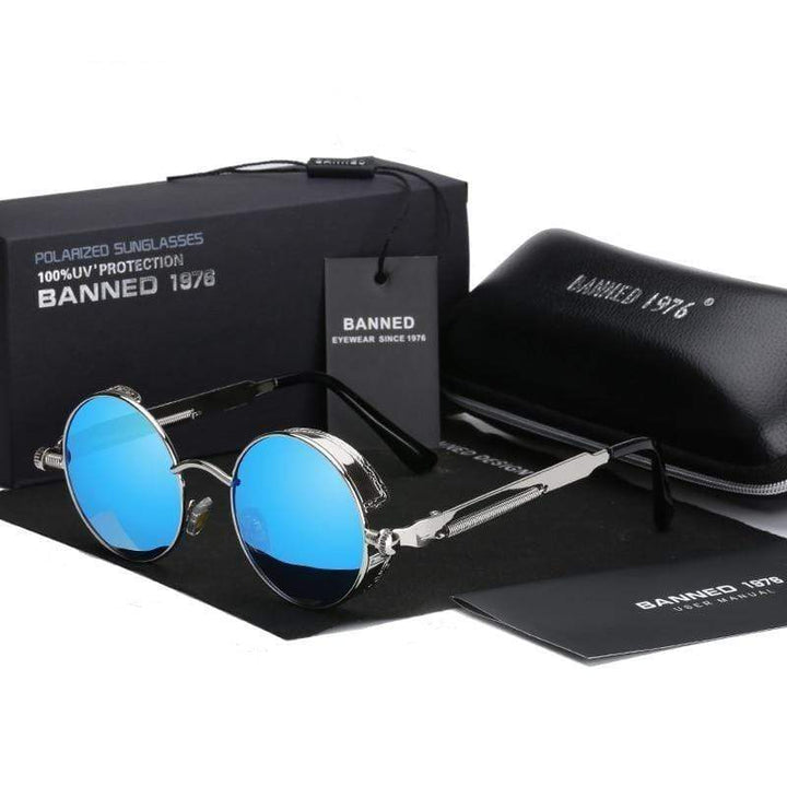 Round Retro Steampunk Polarised Sunglasses – Argo