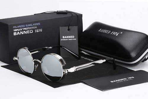 Round Retro Steampunk Polarised Sunglasses – Argo