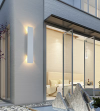 Modern Outdoor Lamp – Up/Down LED Wall Light, Waterproof, Vertical Design