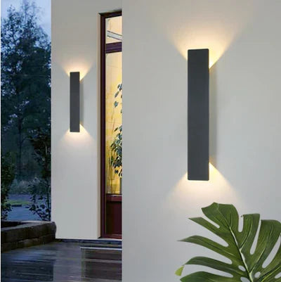 Modern Outdoor Lamp – Up/Down LED Wall Light, Waterproof, Vertical Design