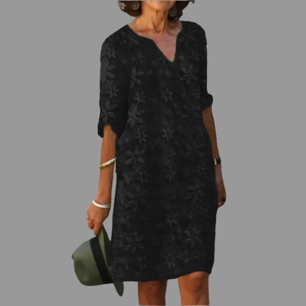 Women’s Midi Dress – Modern Style with Floral Design