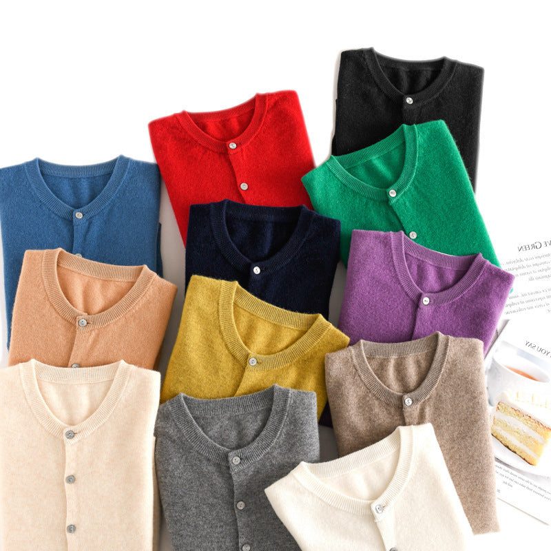 Cashmere Button-Down Cardigan for Women