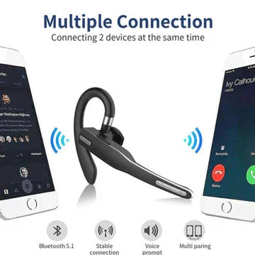 Trucker Dual Mic Wireless Bluetooth 5.1 Headset with Noise Cancellation