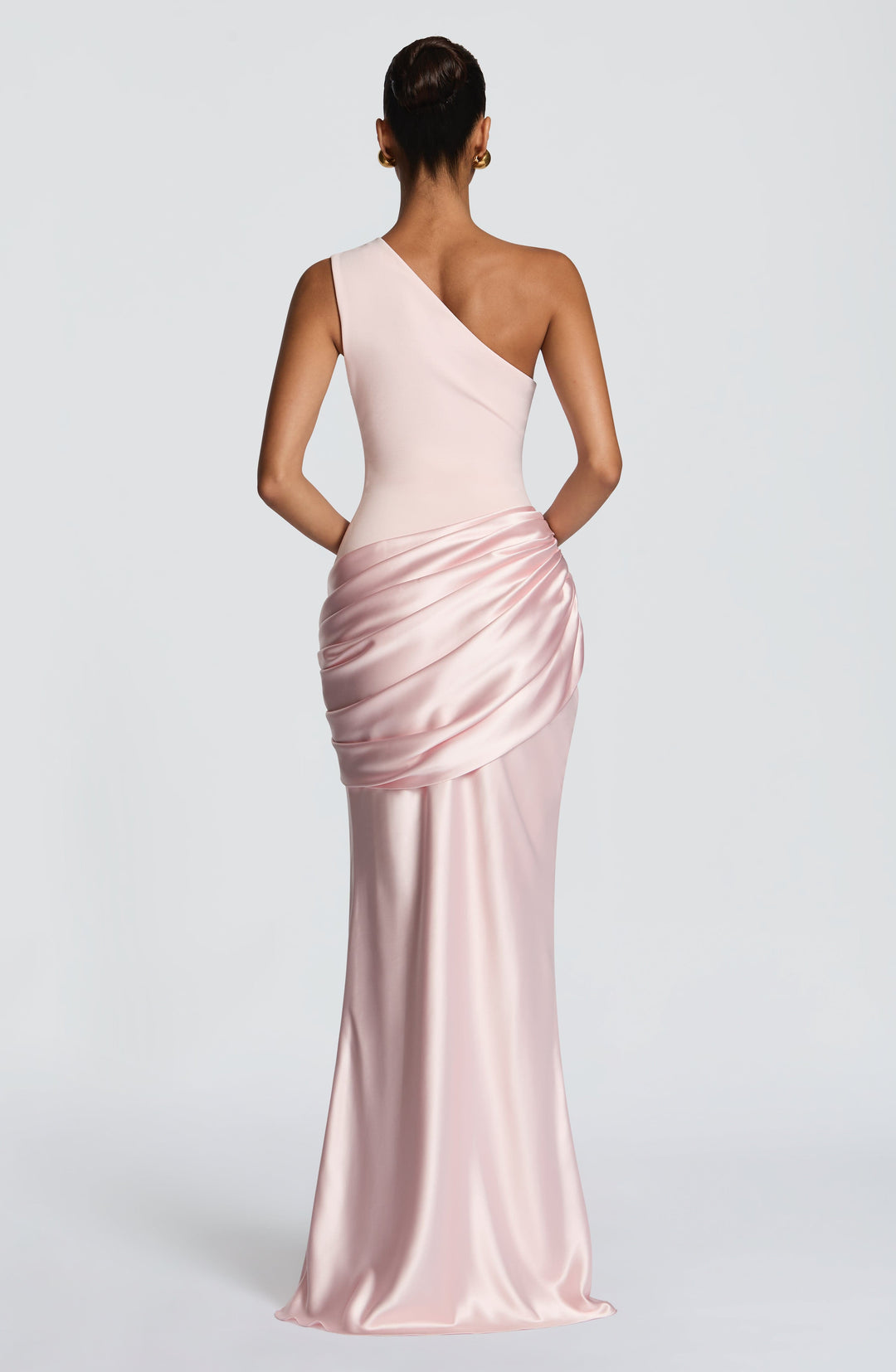 Abbey One-Shoulder Satin Maxi Dress