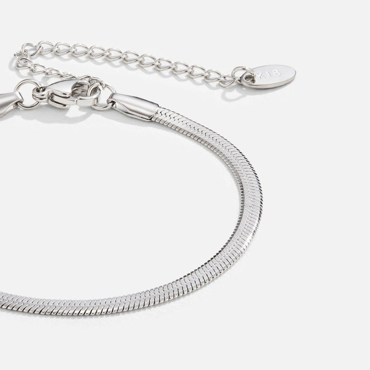 Elegant silver bracelet with snake motif