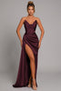 Charlotte | Satin Maxi Dress Ruched Sweetheart Split