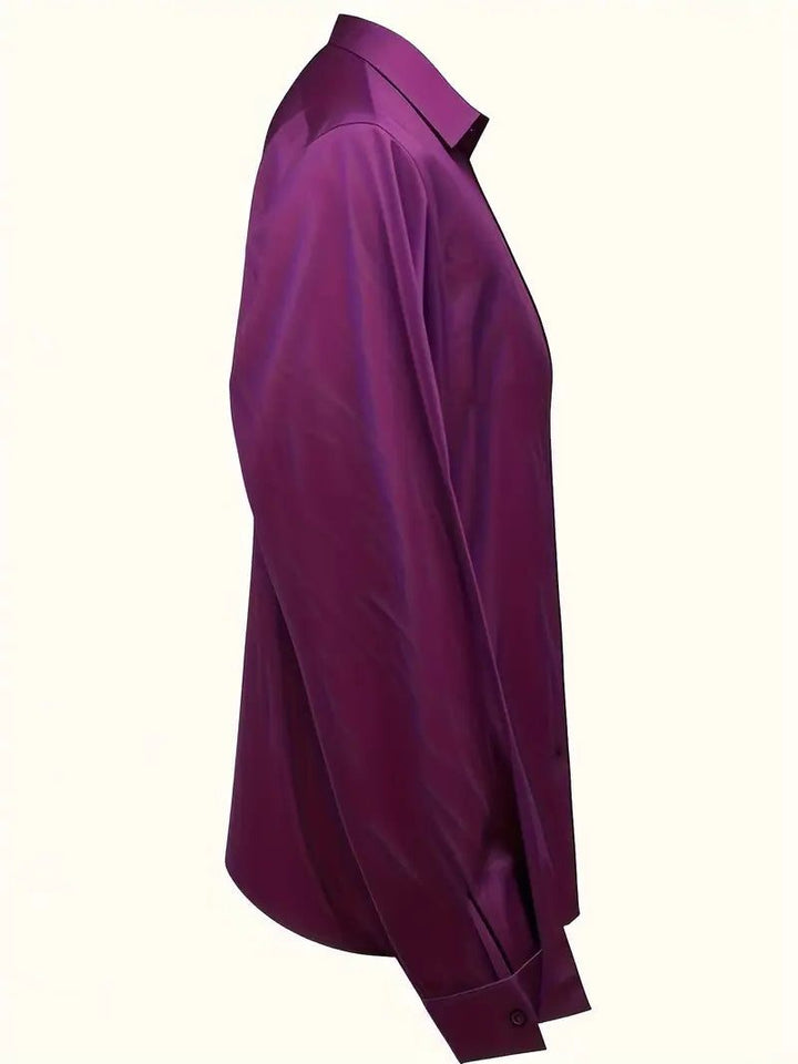 Satin V-Neck Blouse for Women