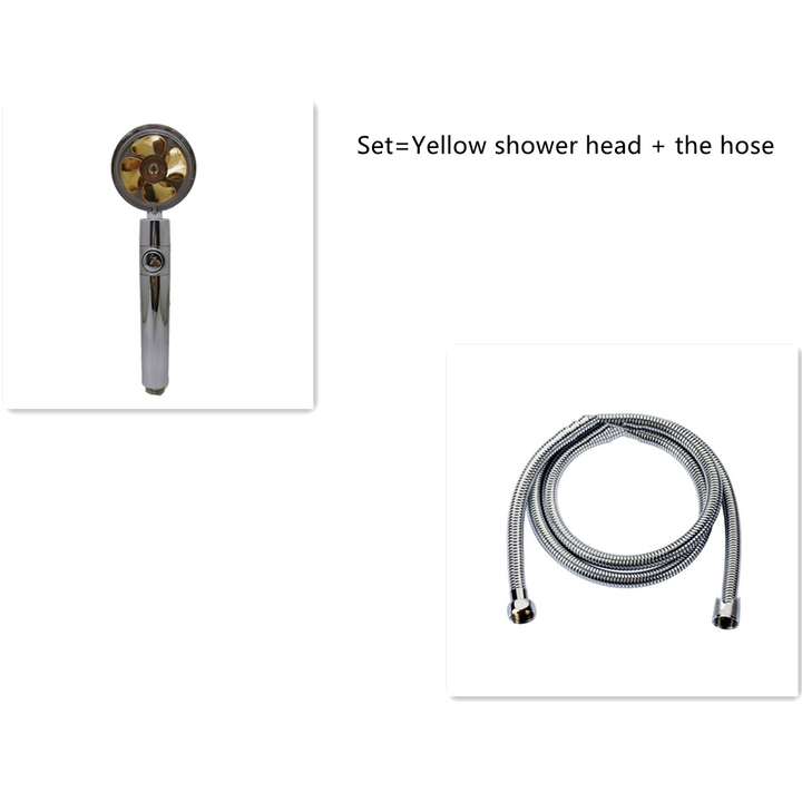 Shower Head with Hard Water Filter High Pressure Propeller Fan and Pause Button Kdf 55