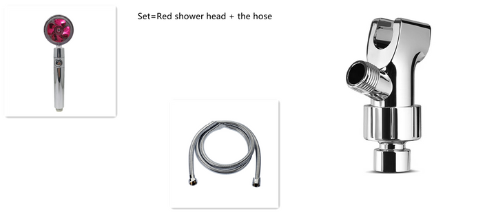 Shower Head with Hard Water Filter High Pressure Propeller Fan and Pause Button Kdf 55