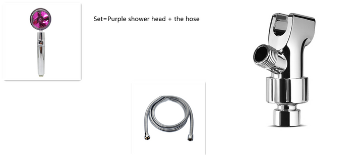 Shower Head with Hard Water Filter High Pressure Propeller Fan and Pause Button Kdf 55