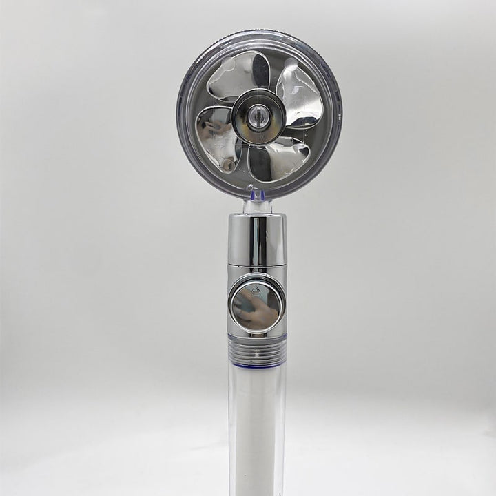 Shower Head with Hard Water Filter High Pressure Propeller Fan and Pause Button Kdf 55