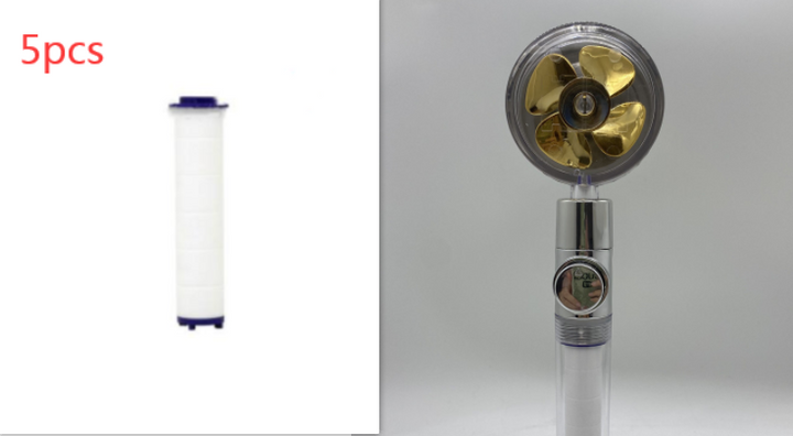 Shower Head with Hard Water Filter High Pressure Propeller Fan and Pause Button Kdf 55