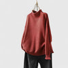 Women's Knit Turtleneck Sweater with Textured Body