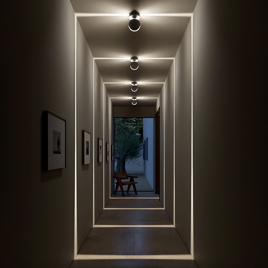 LED Wall Light with Spot Function | 360° Rotating Head | Square Light Cone
