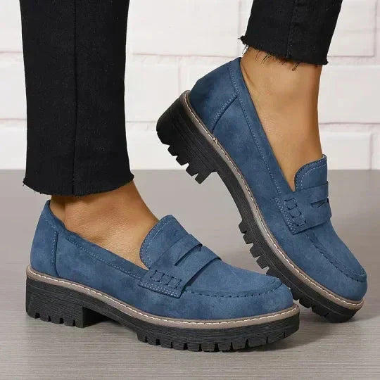 Orthopedic Comfort Loafers with Padded Platform Sole