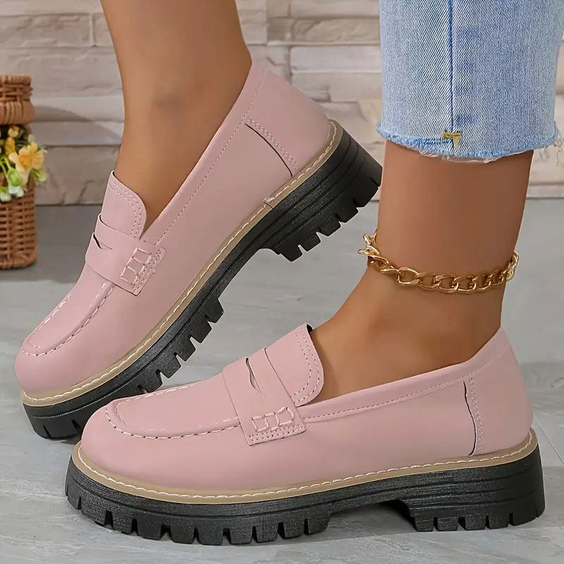 Orthopedic Comfort Loafers with Padded Platform Sole