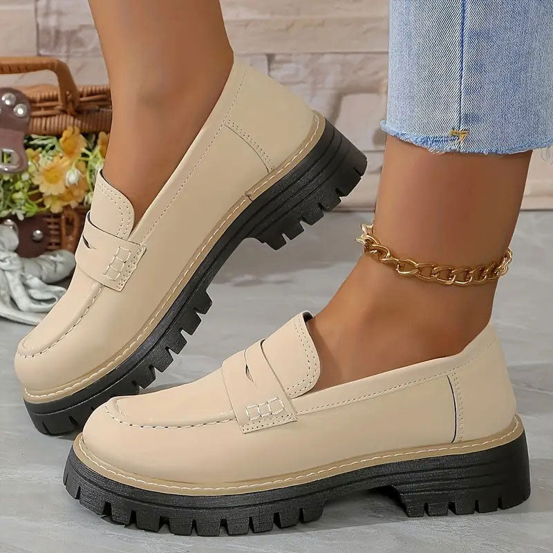 Orthopedic Comfort Loafers with Padded Platform Sole