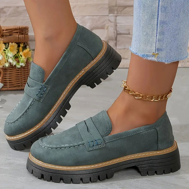 Orthopedic Comfort Loafers with Padded Platform Sole