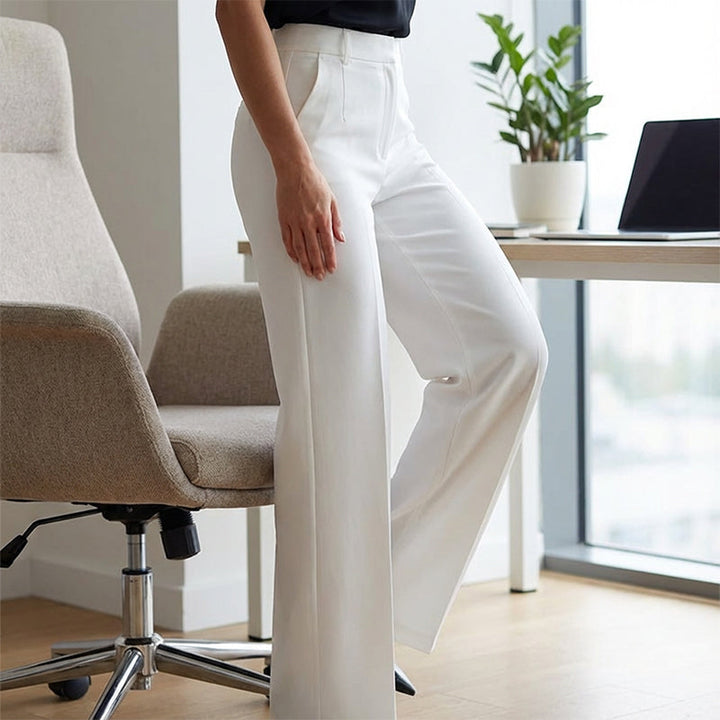 Women's High-Waist Pants | Straight Leg & Crease | Sizes S–3XL