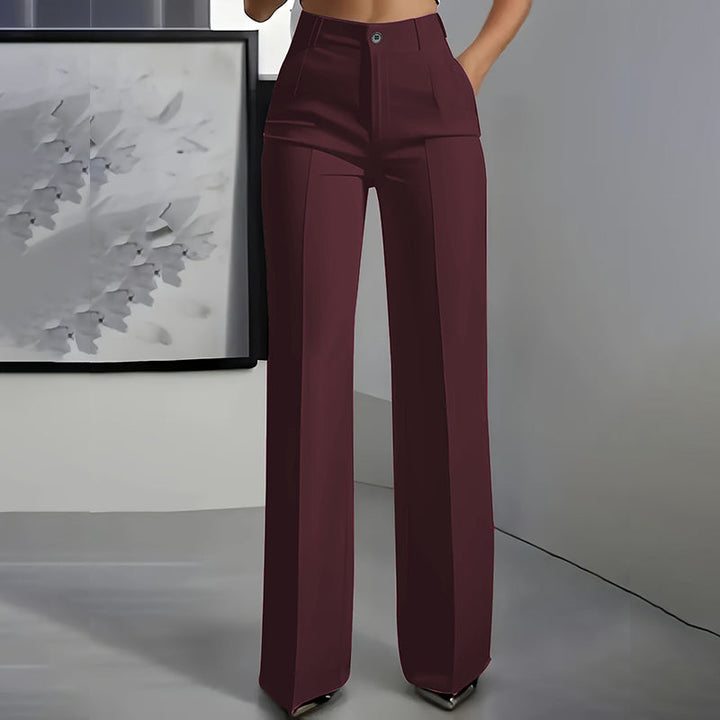 Women's High-Waist Pants | Straight Leg & Crease | Sizes S–3XL