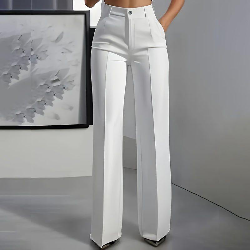 Women's High-Waist Pants | Straight Leg & Crease | Sizes S–3XL