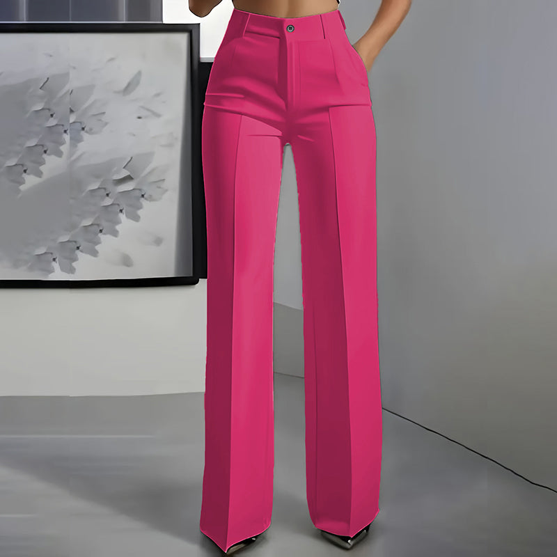 Women's High-Waist Pants | Straight Leg & Crease | Sizes S–3XL