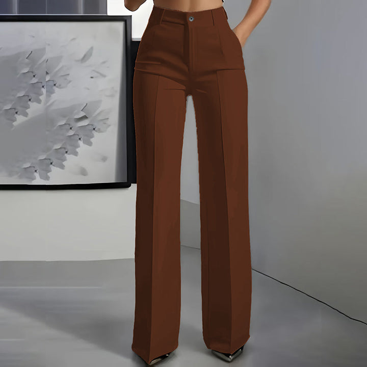 Women's High-Waist Pants | Straight Leg & Crease | Sizes S–3XL
