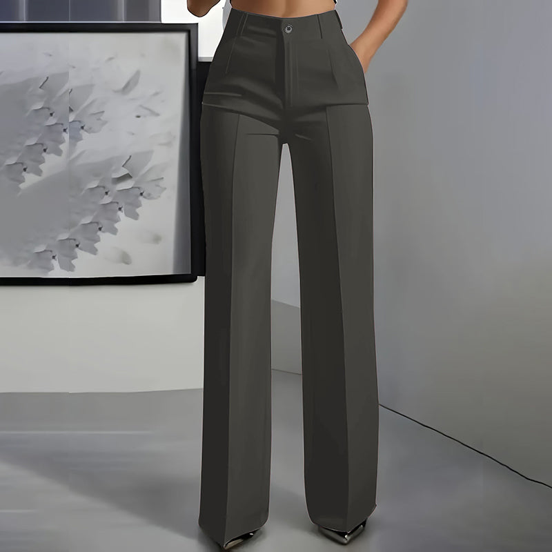 Women's High-Waist Pants | Straight Leg & Crease | Sizes S–3XL