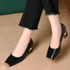 Snakeskin-Print Pumps with Square Toe